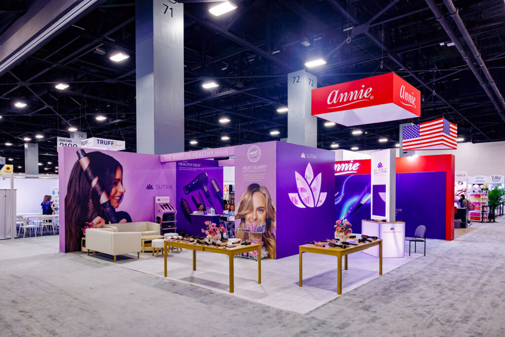 SUTRA Booth Setup at the Miami Beach Convention Center - Dro Photography & Video Miami Beach Convention Center Exhibitor Booth Photo featuring the SUTRA Brand