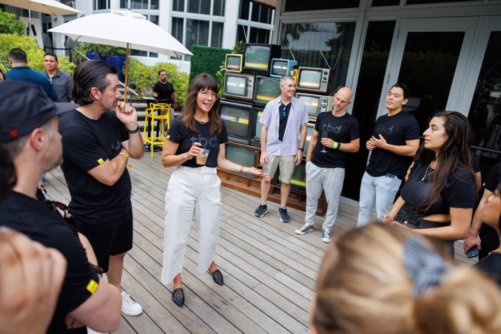 Square Corporate Launch Party Team Meeting - Dro Photography & Video Event staff meeting before corporate launch party at the SLS Miami Beach Hotel for Square