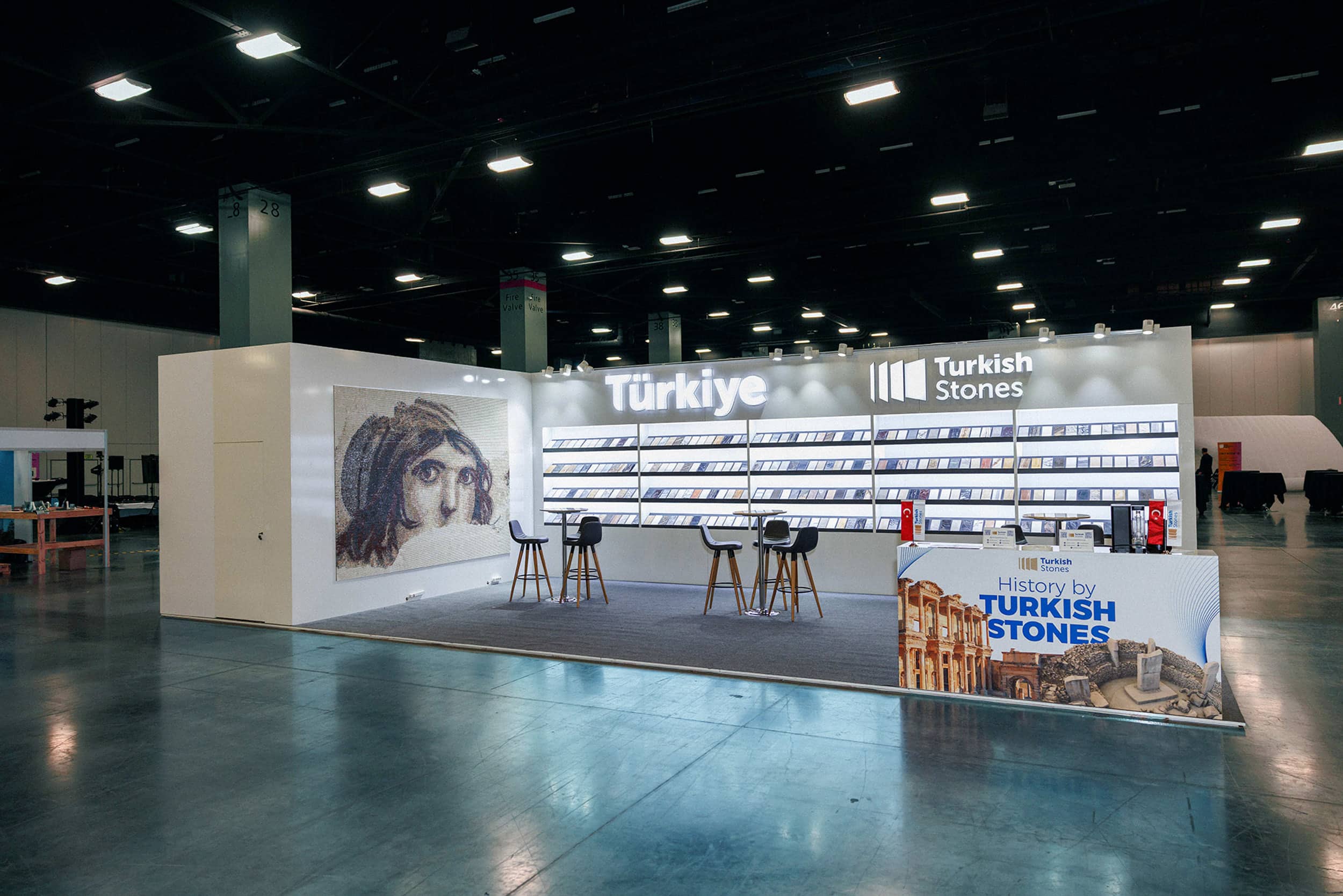 Turkish Stones Trade Show Booth in Miami - Dro Photography & Video Miami corporate event photographer capturing trade show booth for Turkish Stones at the Miami Beach Convention Center