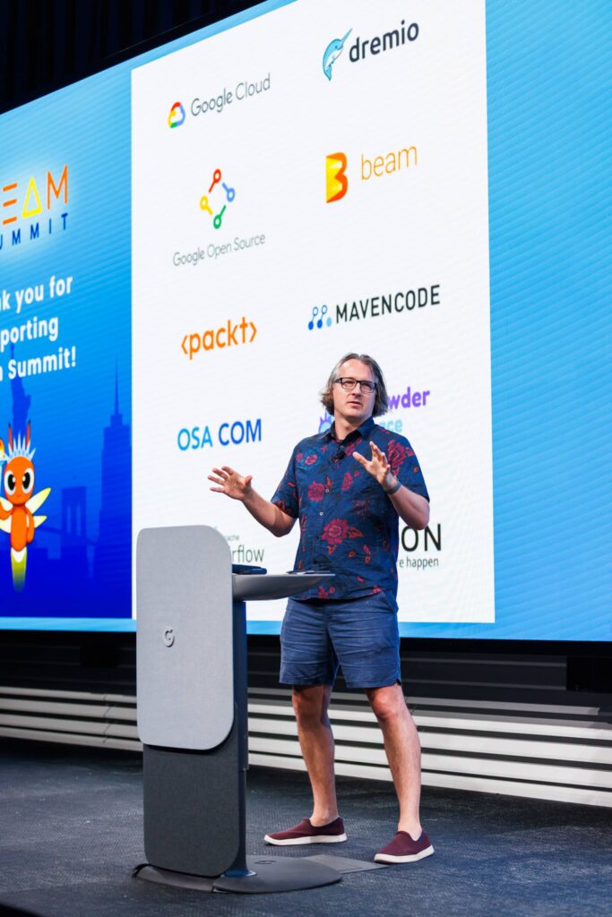 Presenter At Beam Summit in NYC - Dro Photography & Video Presenter speaking on stage during the Beam Summit corporate conference in New York City