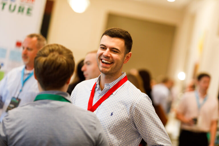 nyc-corporate-event-photographer-attendees-laughing-mingling - Dro Photography & Video