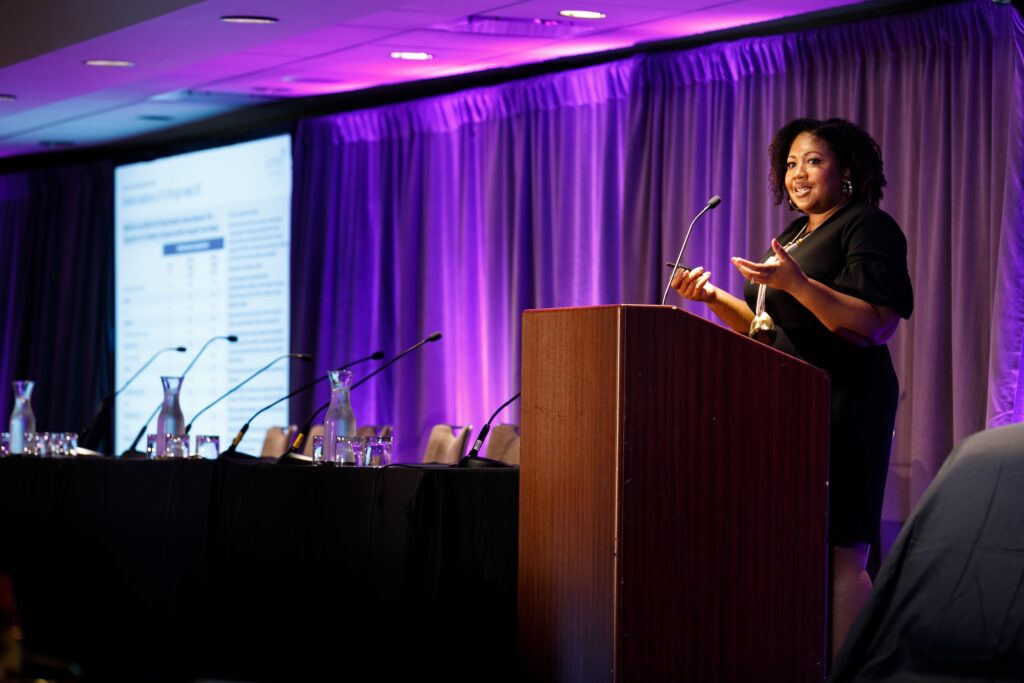 nyc-corporate-event-photography-speaker-podium - Dro Photography & Video