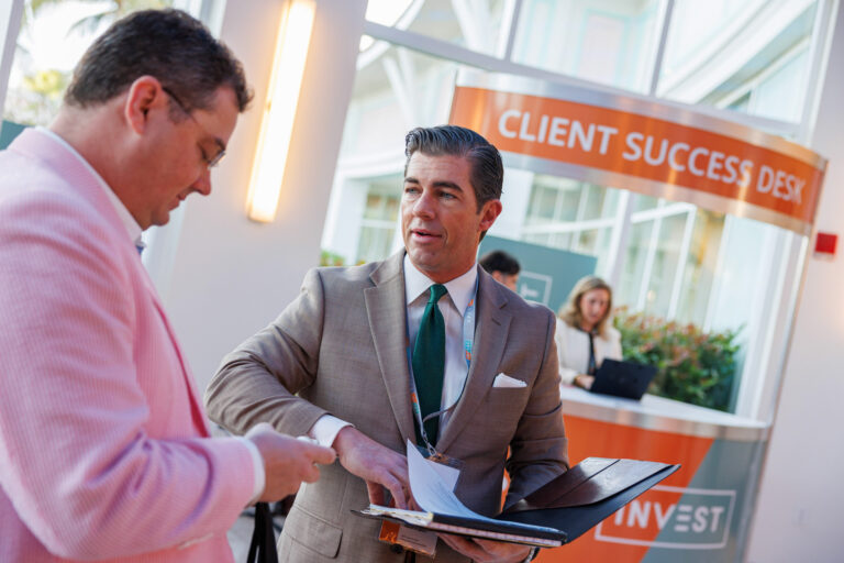 nyc-event-photographer-attendees-in-front-of-registration - Dro Photography & Video